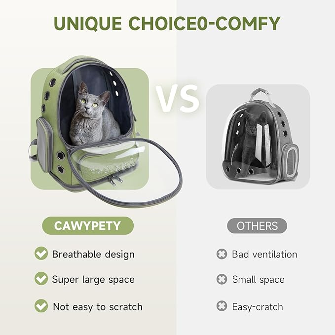 CAWYPETY vs others comparison - breathable design, super large space, not easy to scratch vs bad ventilation, small space, easy scratch