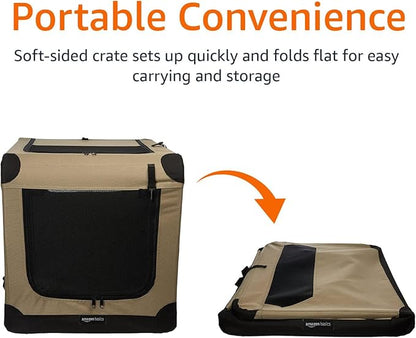 Durable comfortable design - mesh fabric windows, front and top zipping doors, soft polyester fabric with PVC frame