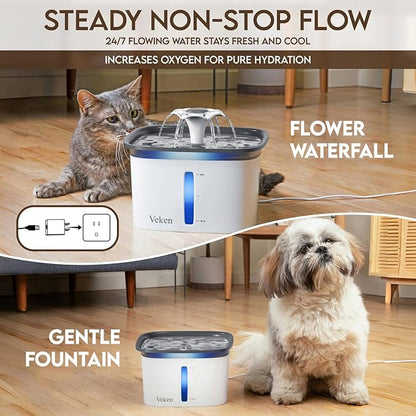 Large capacity - holds 95oz, enough for a 12lb cat for 9 days or a 22lb dog for 3 days - 2023 Pet Innovation Award
