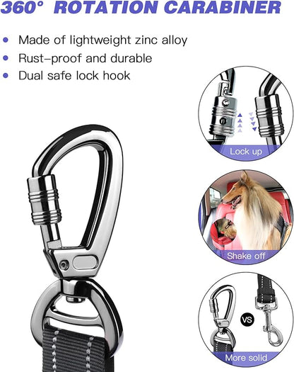 AUBELL 360 rotation carabiner - zinc alloy rust proof dual safe lock hook