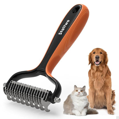 Staltwo pet stainless steel comb hollow design lightweight