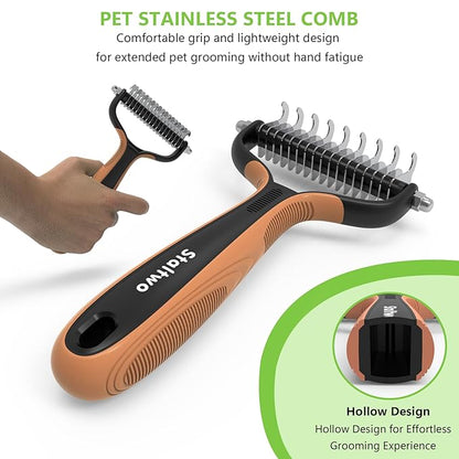 Staltwo dematting comb with dog and cat