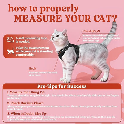 Choke-Free Cat Vest Harness with Leash Set Origianl