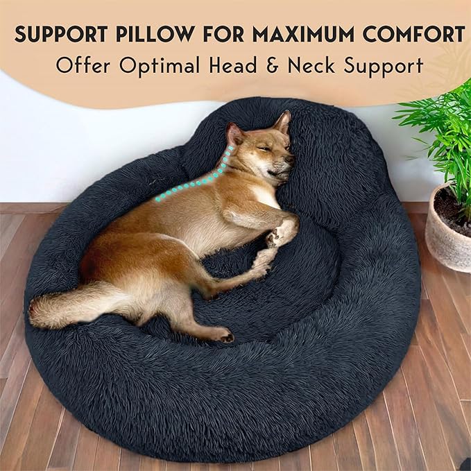 Soft and cozy features - extra cotton filling, faux fur exterior, non-slip bottom