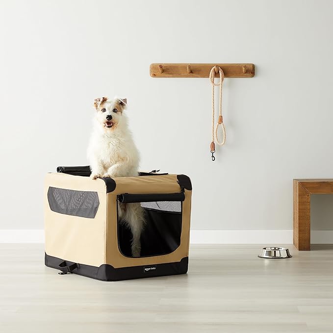 Portable convenience - soft-sided crate sets up quickly and folds flat for easy carrying and storage