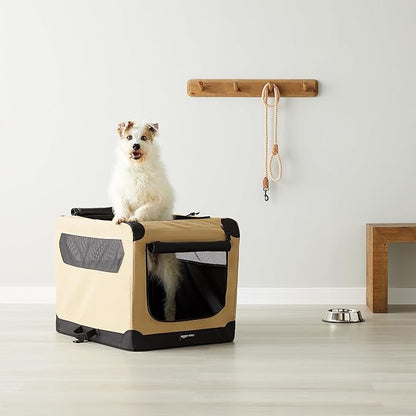 Portable convenience - soft-sided crate sets up quickly and folds flat for easy carrying and storage