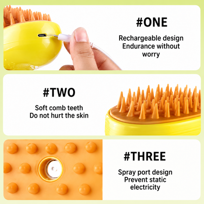 Cat Dog Steamy Brush Steam Brush Electric Sprayer for Massage Pet Grooming tool Shedding 3 in 1 Electric Sprays Massage Combs