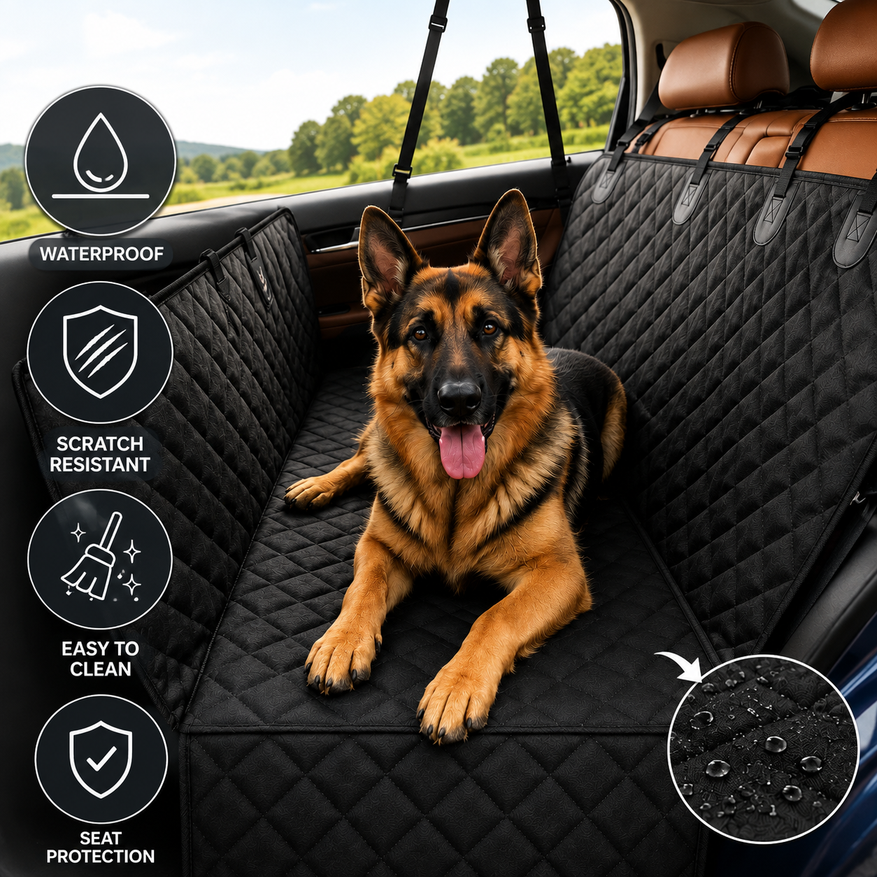 Waterproof Dog Car Seat Cover