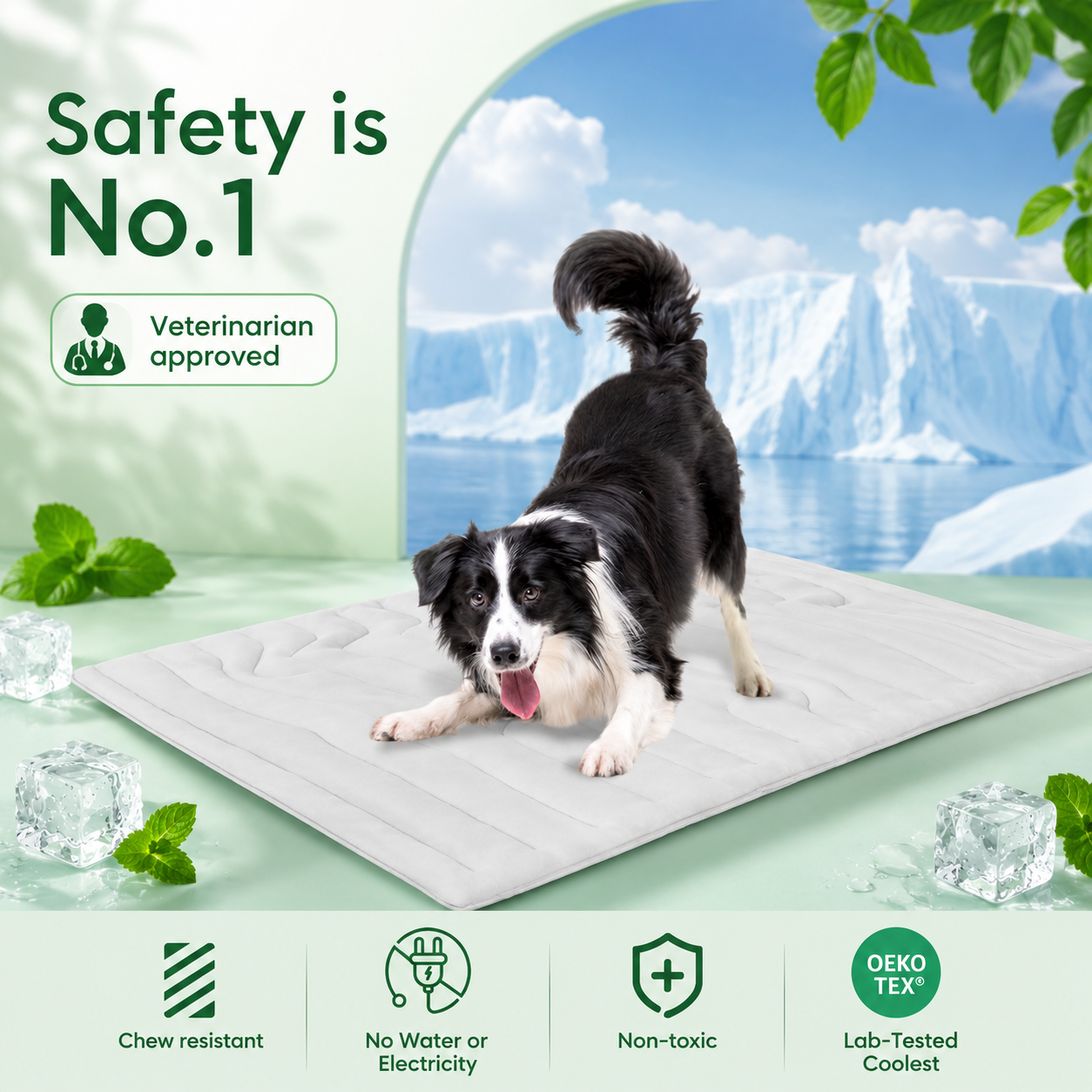 Self-Cooling Pet Mat for Dogs & Cats – Instant Cooling Gel Pad for Hot Summer Days
