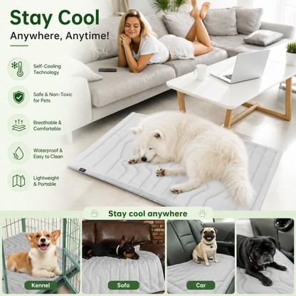 Self-Cooling Pet Mat for Dogs & Cats – Instant Cooling Gel Pad for Hot Summer Days